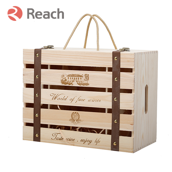 Wine packaging wood box surface laser engraving