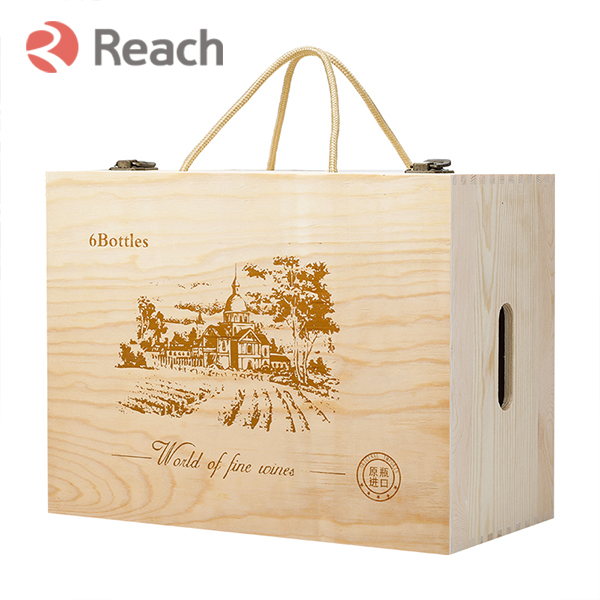 Wooden packing box laser engraving