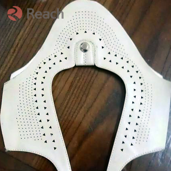 Ladies' shoes have laser cut hollows